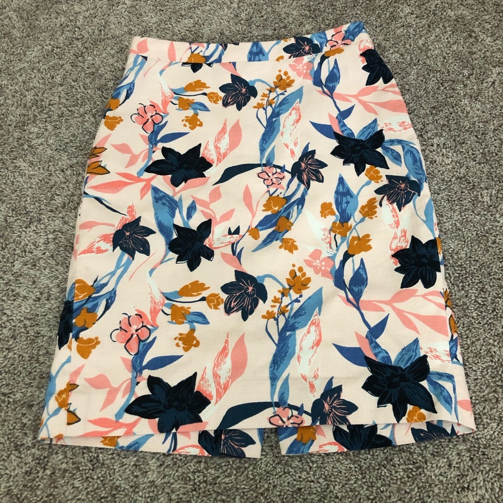 J Crew floral skirt